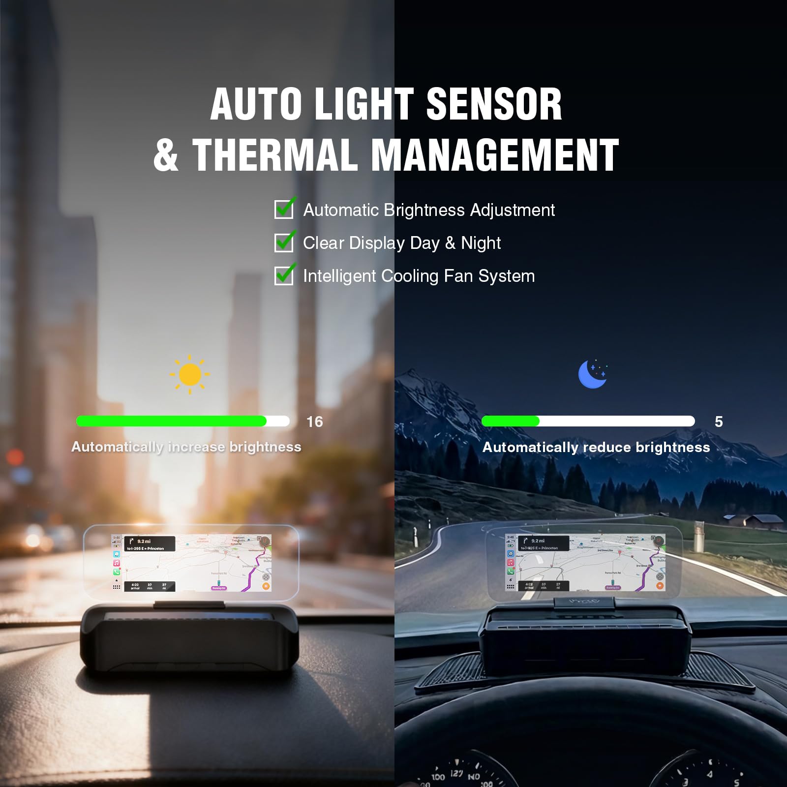 VIVIHUD V3-SE Bezprzewodowy CarPlay Android Samochód Samochód HUD Head-Up Wyświetlacz Klaster Ekran HD Odbłyśnik Bluetooth OBD2 GPS Prędkościomierz Plug-and-Play Inteligentna Automatyczna Jasność