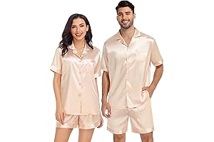Charming Matching Satin Pajamas Set for Couples: Luxury Sleepwear Indulgence