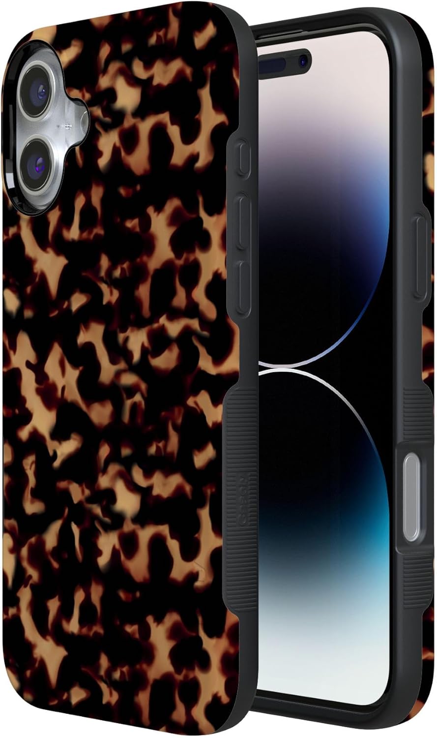 Casely iPhone 16 Case | Shell Shocked | Tortoise Print | Bold Protective Design | Compatible with MagSafe
