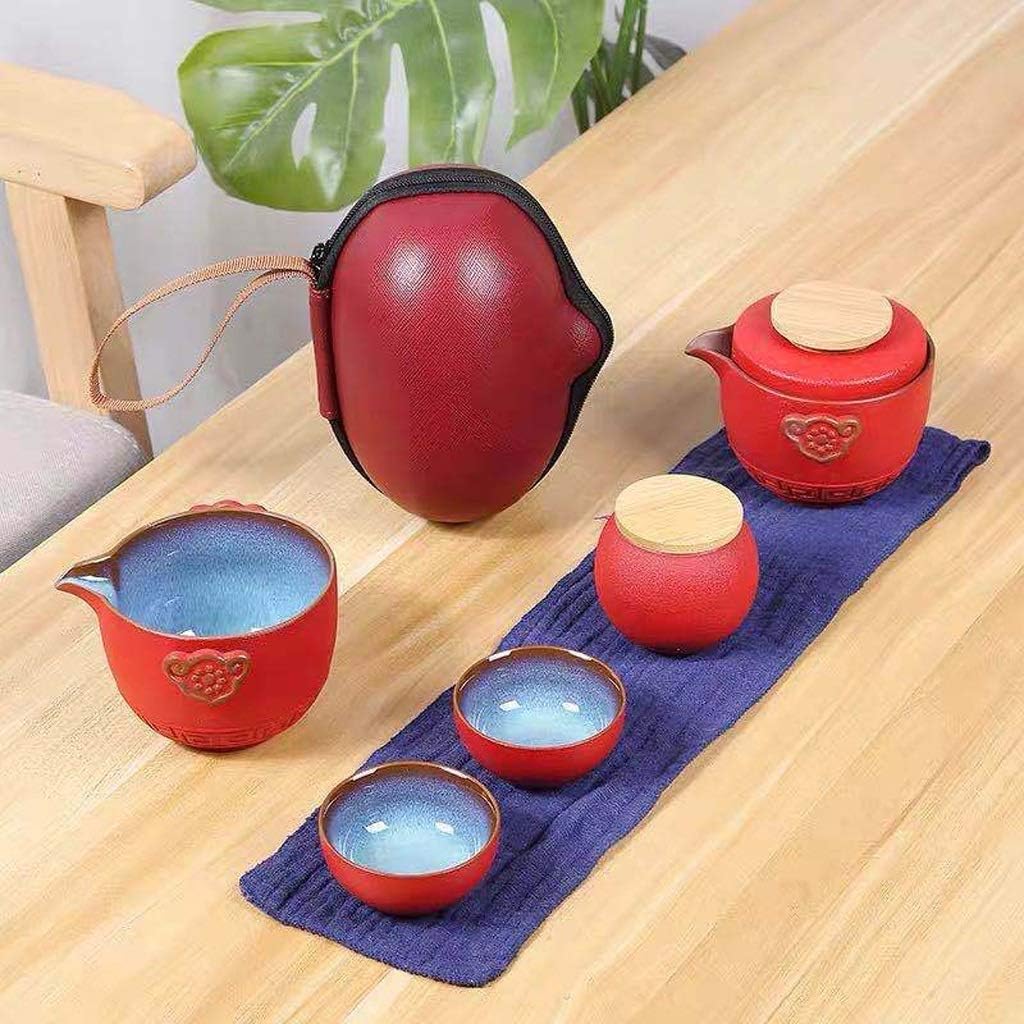 Chinese Tea Travel Set Kung Fu TeaSet Ceramic Portable Teapot Porcelain Teaset Gaiwan Cups of Ceremony