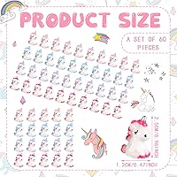 Vista 3 de Barydat 60 piezas de figuras miniatura de micro unicornio para jardín, casa de muñecas de unicornio, accesorios de jardín de hadas, paisaje