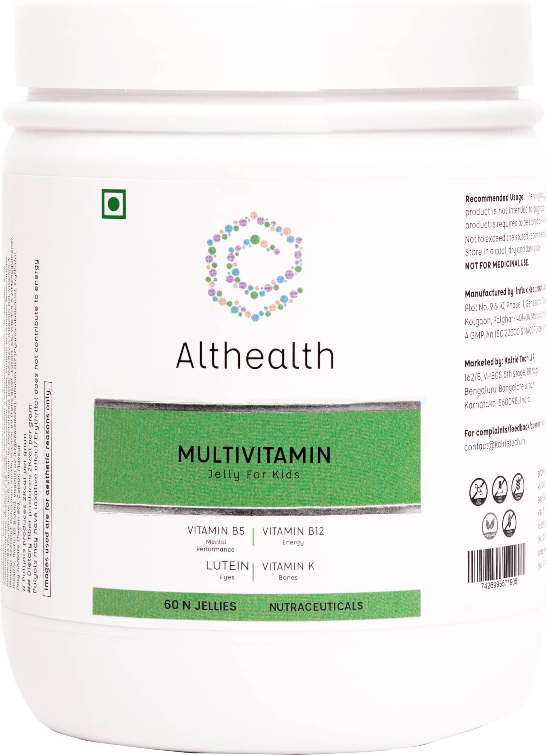 Multivitamin Gummies for Kids, Digestive and Immune Support, Vitamins & Minerals for Growth, Vegetarian 60 count, One Gummy Each Day (1)