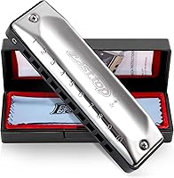 Vista 1 de EAST TOP Armónica, armónica diatónica clave de C para adultos y estudiantes con bordes redondeados suaves (T002-C)