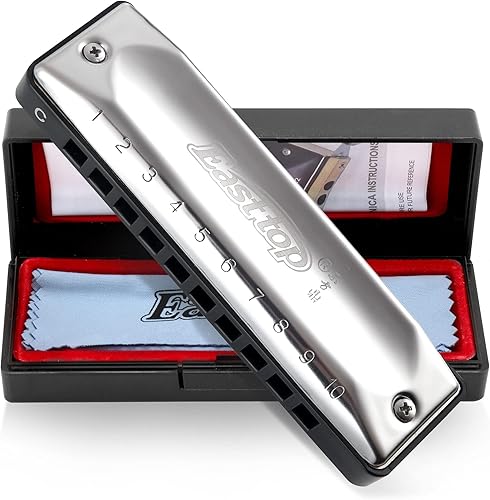 EAST TOP Armónica, armónica diatónica clave de C para adultos y estudiantes con bordes redondeados suaves (T002-C)