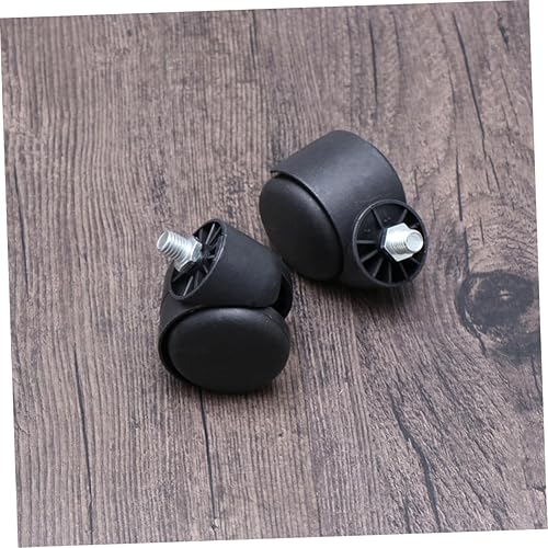 Miniatura 2 de 2 ruedas giratorias resistentes al desgaste con base de tornillo negra para muebles y diseño giratorio para una movilidad suave