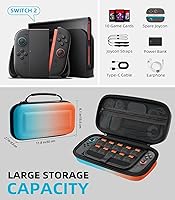Vista 12 de TiMOVO Carrying Case for Nintendo Switch 2 (2025), Large Capacity Protective Hard Shell Portable Travel Case Pouch for Switch 2, with 10 Game Card