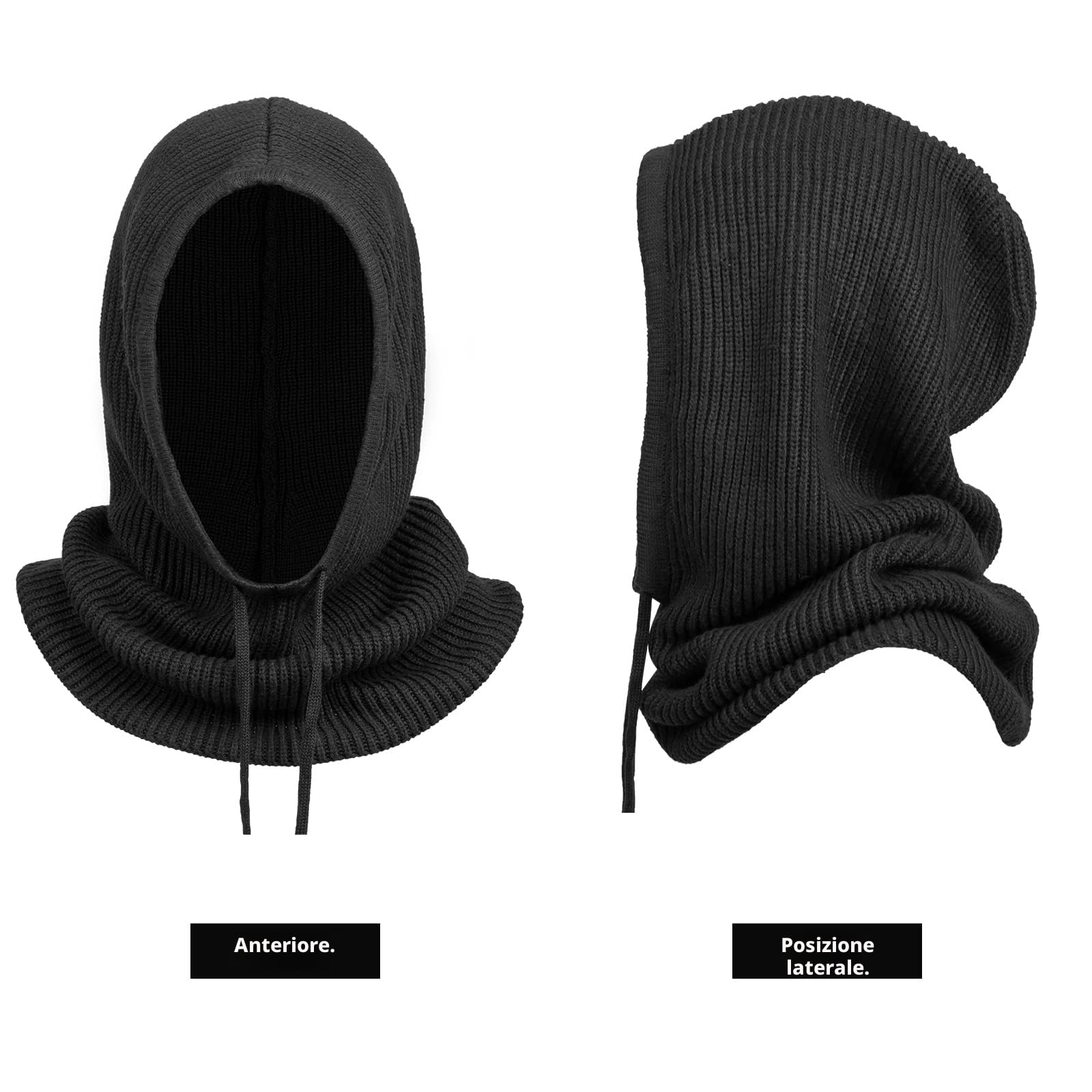 DRESHOW Cappelli Invernali per le Donna Balaclava Knit Beanie Skull Cap con Coulisse Caldo Cappuccio Sciarpa Cappello