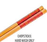 Vista 4 de Silver Buffalo Harry Potter Hogwarts Railways House Crest - Tazón de cerámica ramen con palillos, apto para microondas, 20 onzas