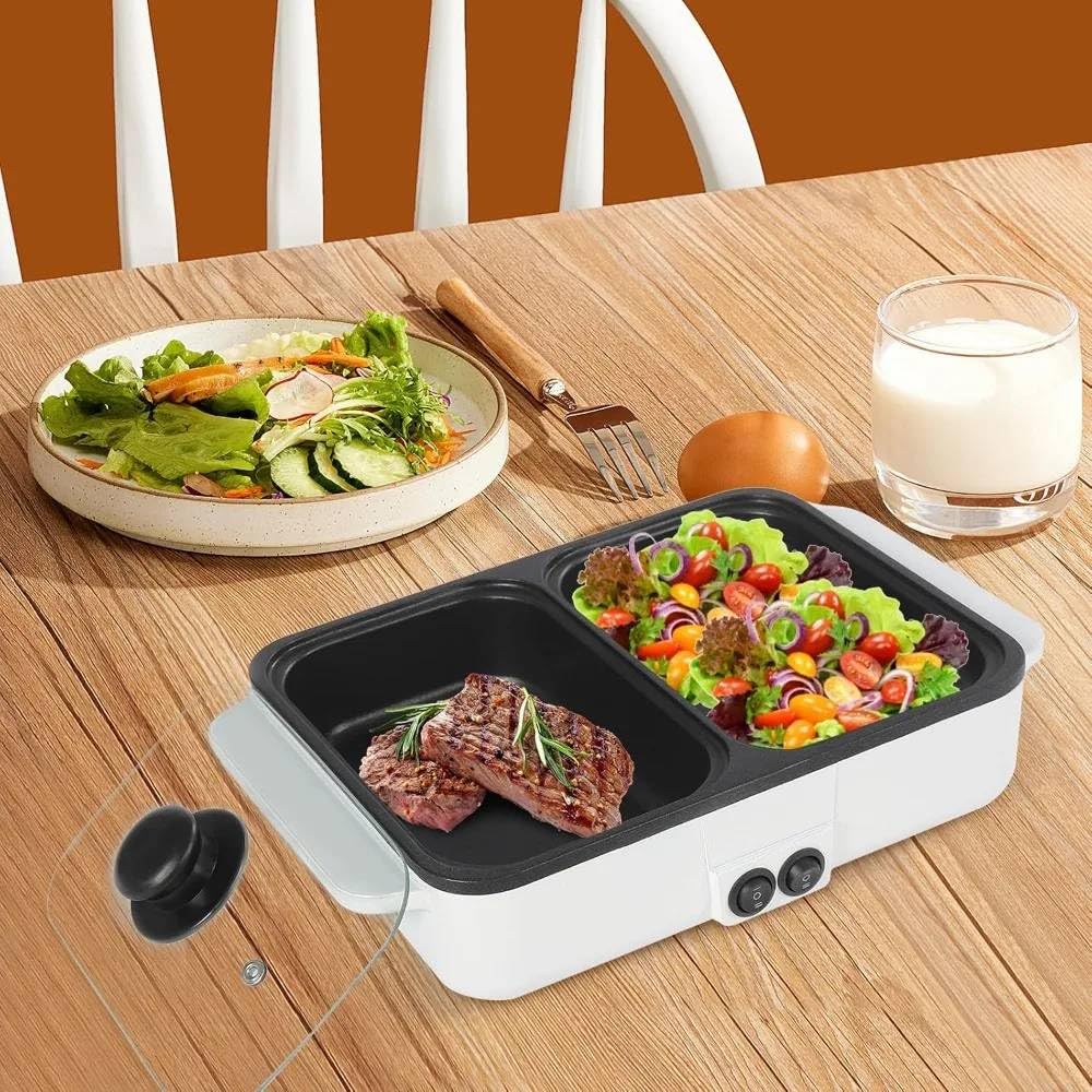 Mann Mart‚Versatile Electric Hot Pot & Grill: 2-in-1 Indoor Shabu-Shabu & Grilling Appliance for Delicious Meals-image-40