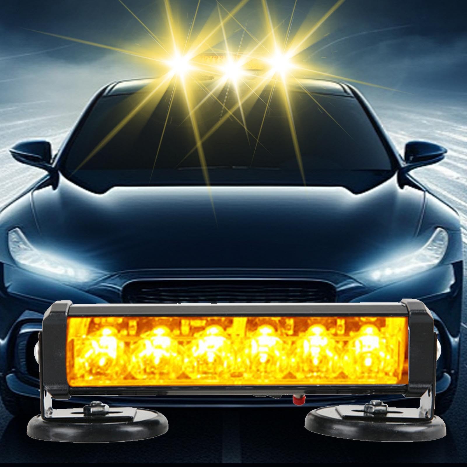 Lampe Flash magnétique puissante pour Voiture, Barre Lumineuse LED pour camions, Lumière étanche, Voyant d'avertissement Rechargeable, Torche de Danger pour carrosserie