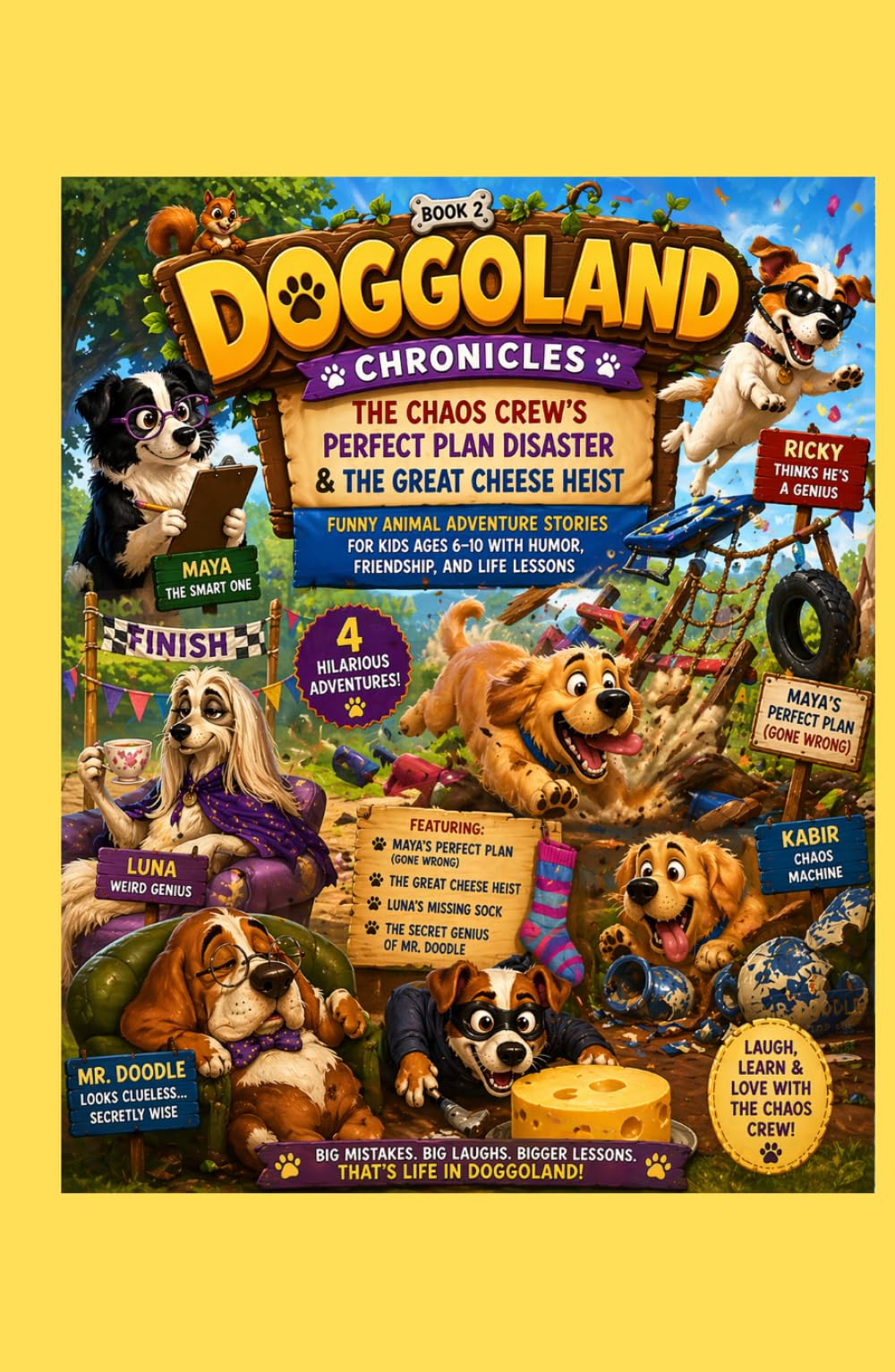 Doggoland Chronicles: The Chaos Crew’s Perfect Plan Disaster & The Great Cheese Heist: Funny Animal Adventure Stories for Kids Ages 6–10 with Humor, Friendship, and Life Lessons