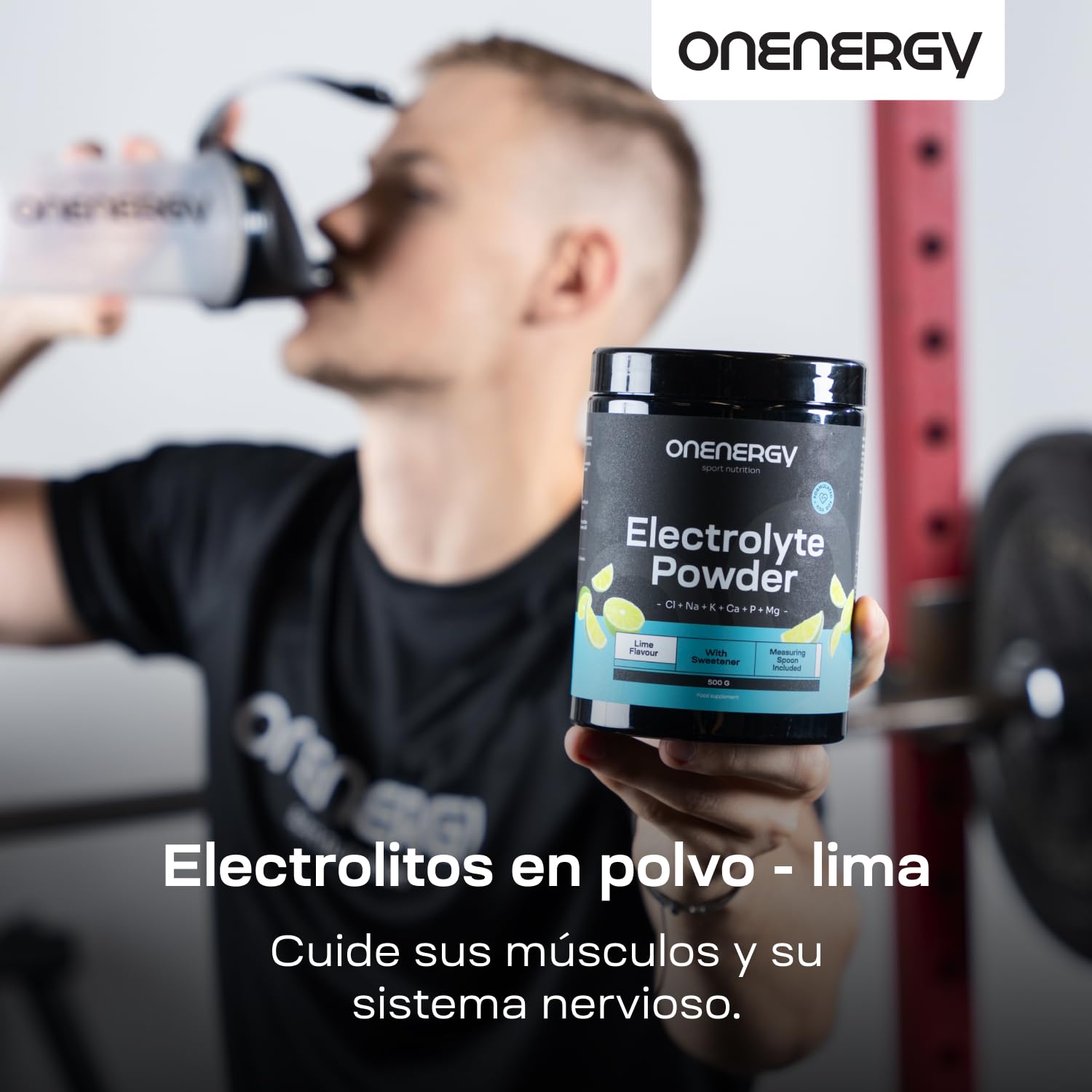 Electrolitos en polvo - Lima - 500 g - 142 dosis - Mezcla de 6 minerales - Hidratación - Apoyo muscular y nervioso - Con cuchara dosificadora - Para casi 5 meses