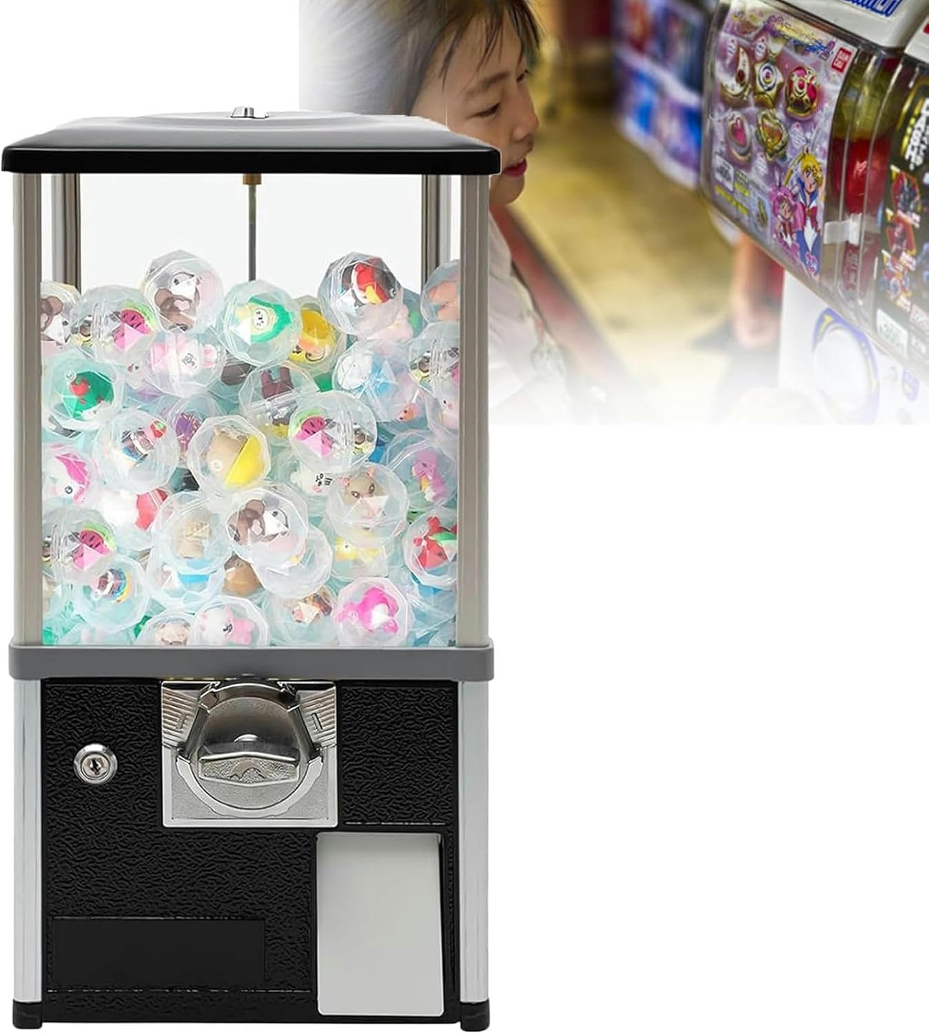 Capsule Vending Machine, Commercial Candy Gum Machine, Automatic Capsule Vending Machine for Retail Stores, Bouncy Ball Dispenser~/