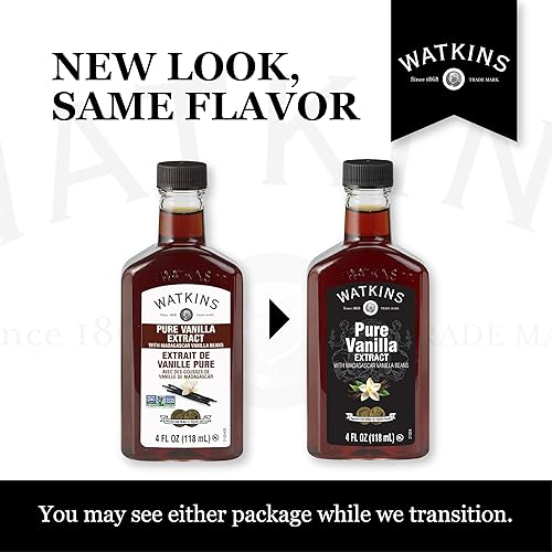 Miniatura 8 de Watkins Extracto de vainilla puro, con granos de vainilla de Madagascar, sin OMG, Kosher, botella de 4 onzas, paquete de 1
