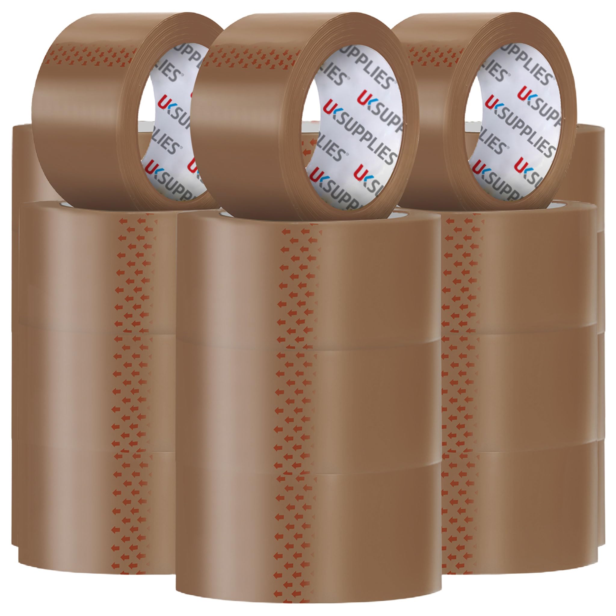 36 Rolls LOW NOISE Premium Brown Packaging Tape (All Pack Sizes) 48MM X 66M Extra Strong Secure Sticky Adhesive Durable Parcel Sealing Tape for Packing Boxes & Moving Houses