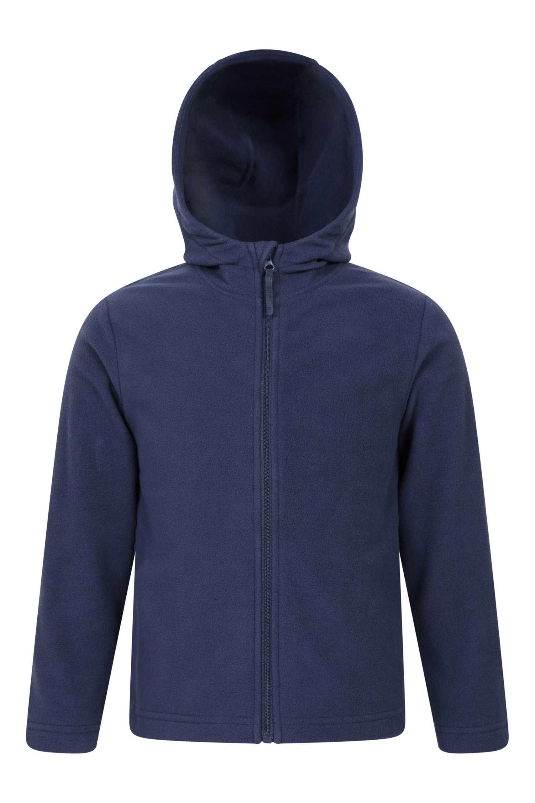 Mountain Warehouse Camber Kids Microfleece Hoodie - Breathable Childrens Pullover, Microfleece, Quick Dry, Lightweight Sweatshirt - For Spring Summer, Walking Dark Blue Kids Size 11-12 Years