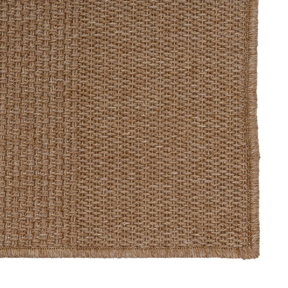Alfombra de exterior de polipropileno color beige y base látex de 120x180cm