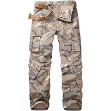 Men's Hiking Pants Outdoor Safari Cotton Rip Stop Cargo Pants 8 Pockets