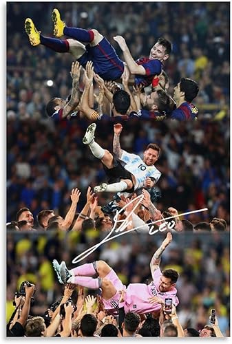 Vista 36 de SUKORI Messi - Póster Messi firmado (8) para dormitorio, estética, 12 x 18 pulgadas, sin marco Unframe-style-2