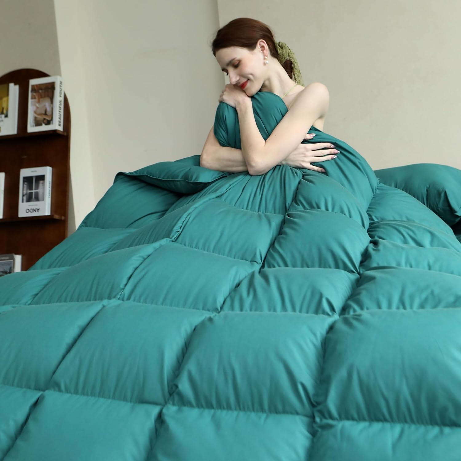 LEYCAY Goose Feather Down Duvet Queen Size,All Season Duvet Insert