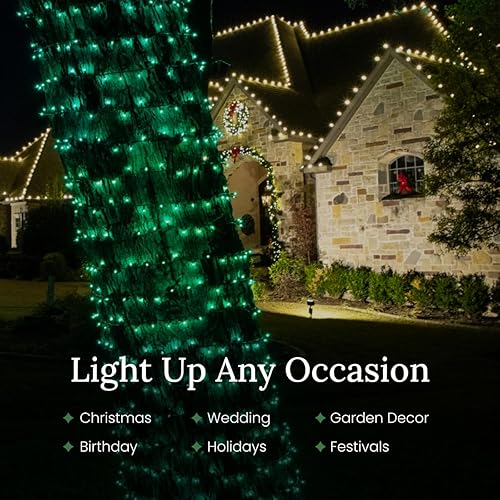 Miniatura 8 de Luces LED de Navidad profesionales para festividades, 50 bombillas, 25 pies, grado profesional, para interiores y exteriores, 0.197 in, gran