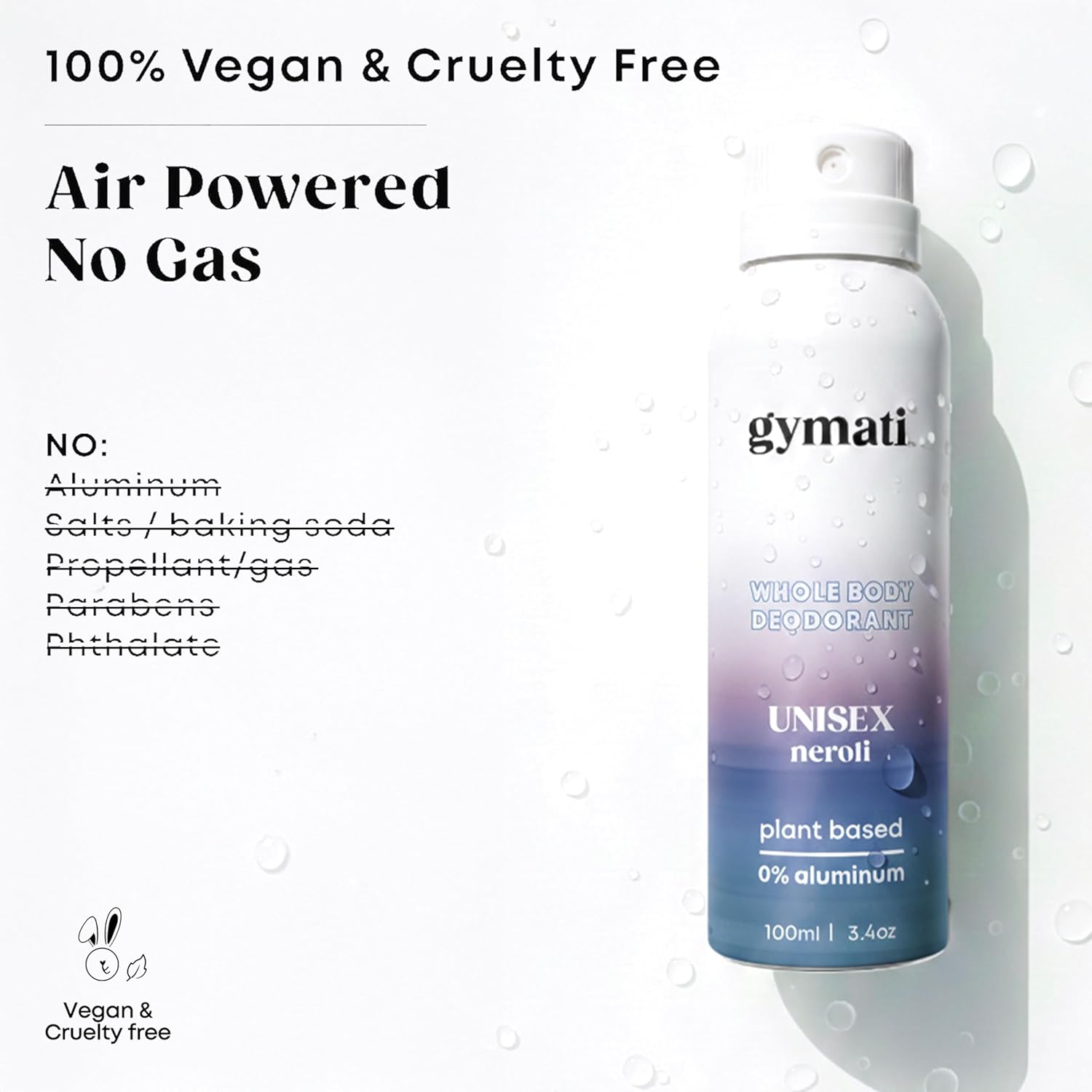 Gymati Natural Deodorant Body Spray Aluminum Free For Men & Women - Image 4