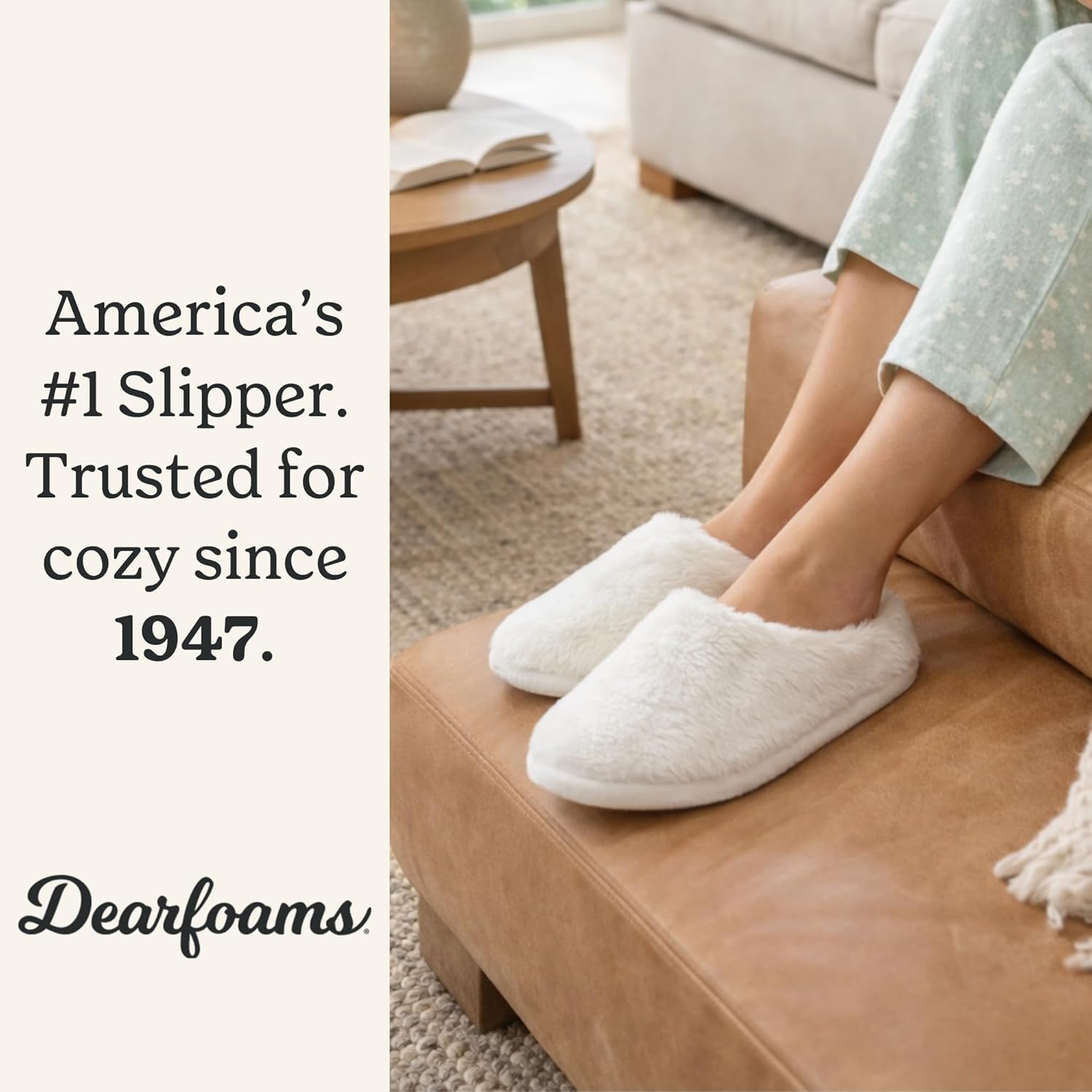 Dearfoams Women's Bailey Plush Furry Scuff Slipper - Image 2