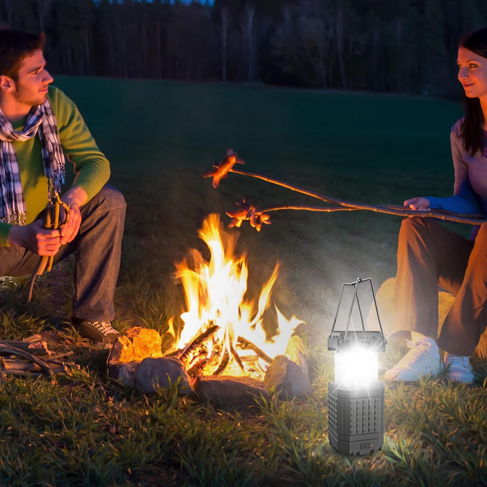 Lampada Solare da Campeggio Lanterna a manovella pieghevole impermeabile | Lampada LED USB Solare da Tenda per Escursionismo Pesca Spiaggia Riparazione Auto Arrampicata Giardino Cortile Terrazza d