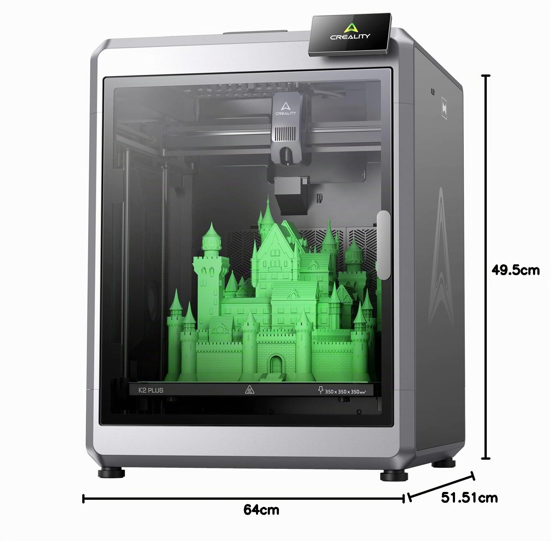 Creality K2 Plus Stampante 3D, Multicolore Stampa, Max 600 mm/s, Doppia Telecamera AI, Livellamento Automatico Completamente, Stampanti 3D Pronte all'uso (K2 PLUS)