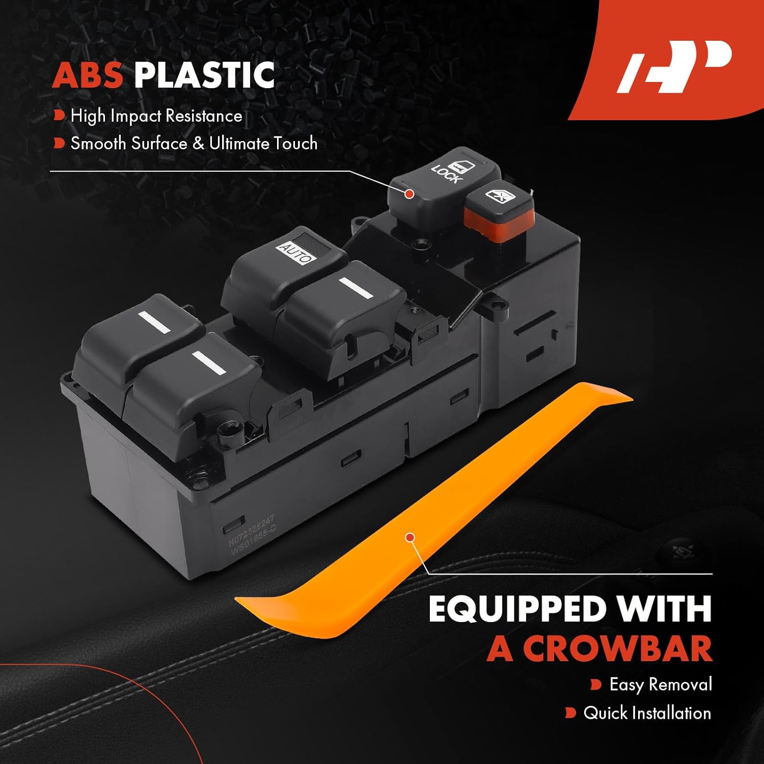 A-Premium Front Driver Side Master Power Window Switch Compatible with Honda Ridgeline 2006-2014, Replace# 35750SJCA03ZC, 35750SJCA04ZC