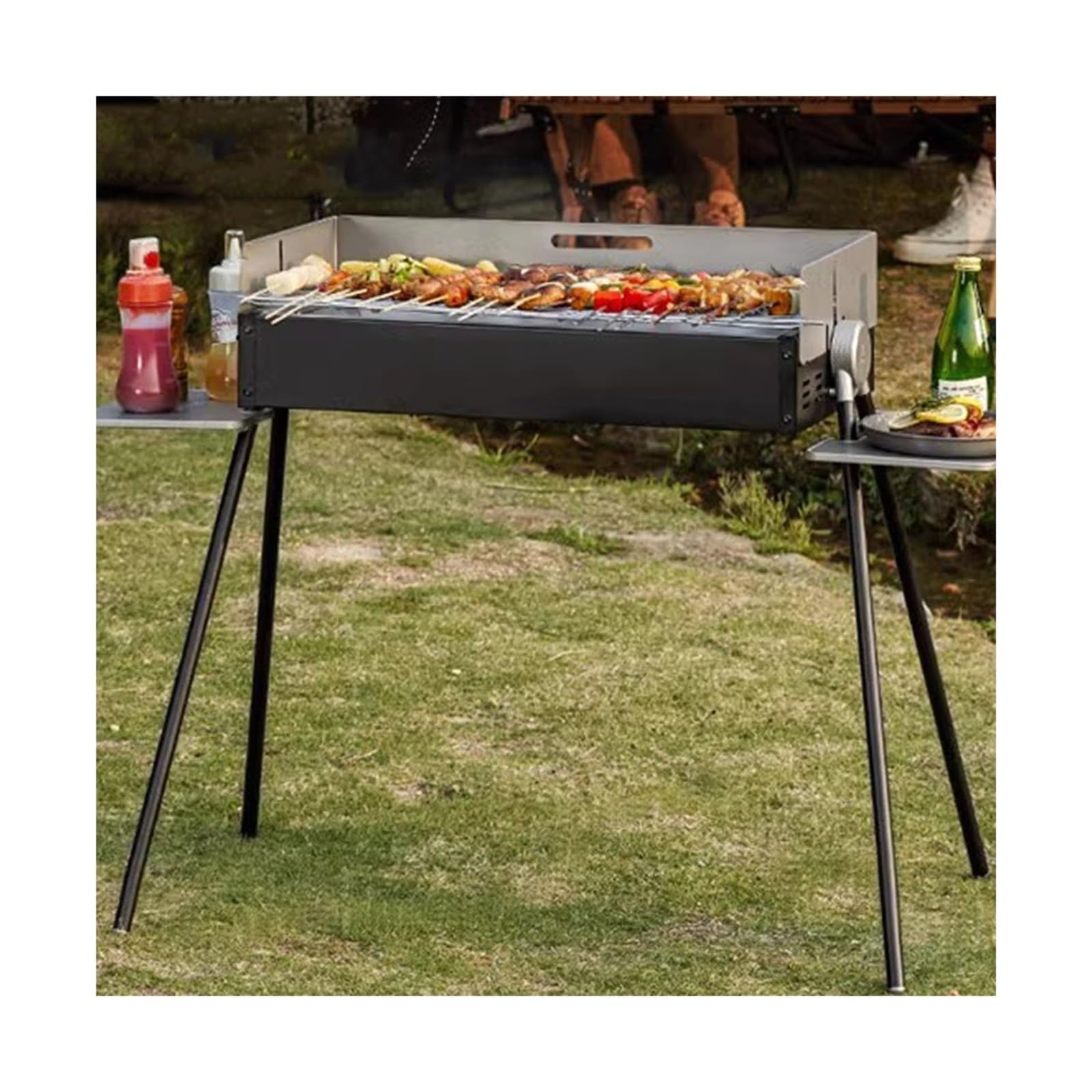 Griglia da Tavolo Griglia for Barbecue Pieghevole Portatile for la casa for Carne addensata all'aperto