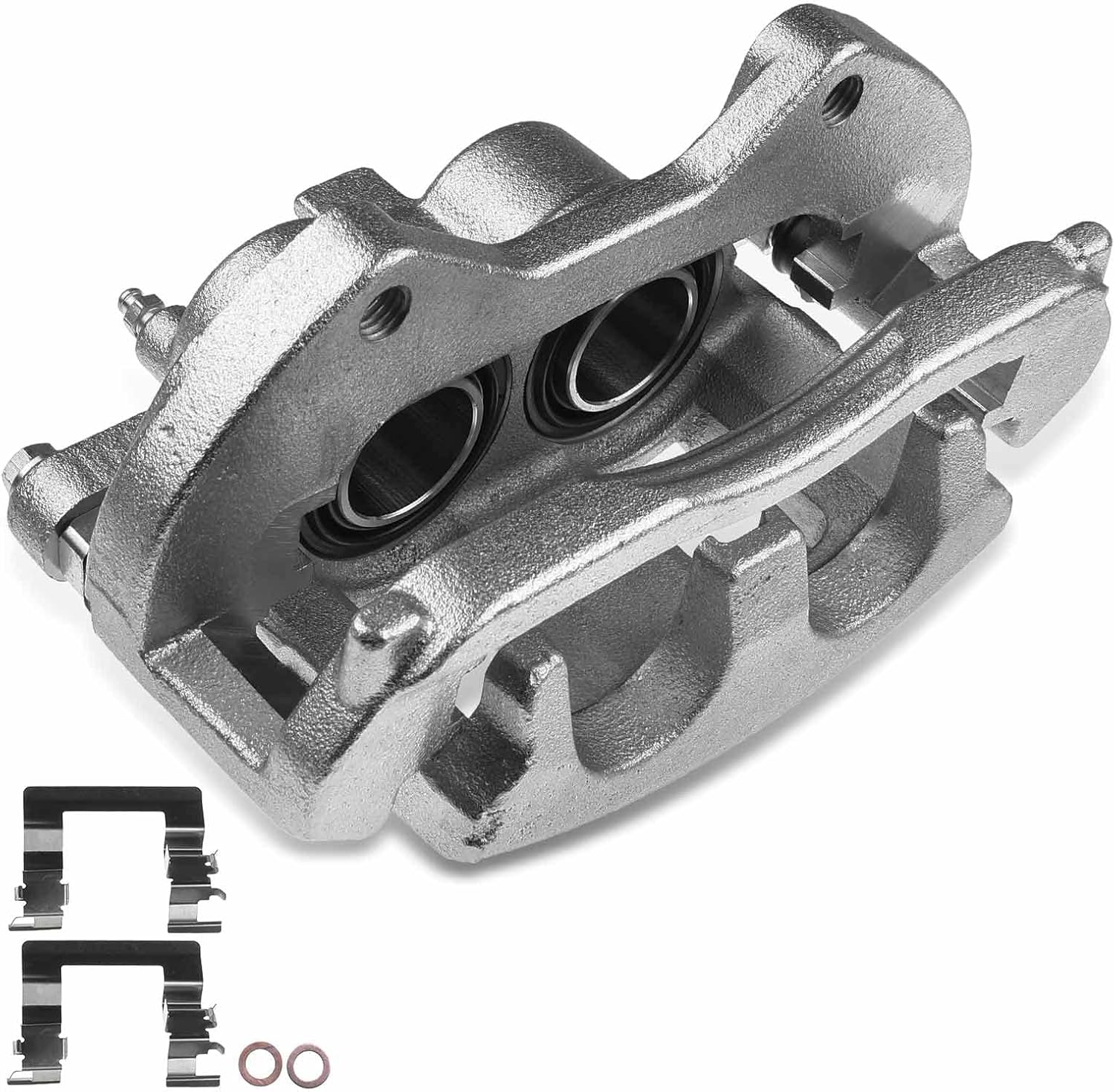 A-Premium Disc Brake Caliper Assembly with Bracket Compatible with Select Buick, Chevy and Cadillac Models - Allure/LaCrosse 2008-2009, Lucerne/DTS 2006-2011, Impala, Impala Limited - Front Driver