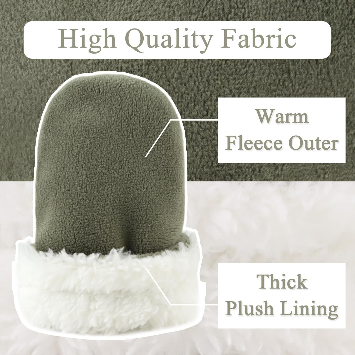 Zsedrut No Scratch Baby Mittens Toddler Infant Fleece Lined Gloves Winter Warm Mitten for Baby Boys Girls - Image 2