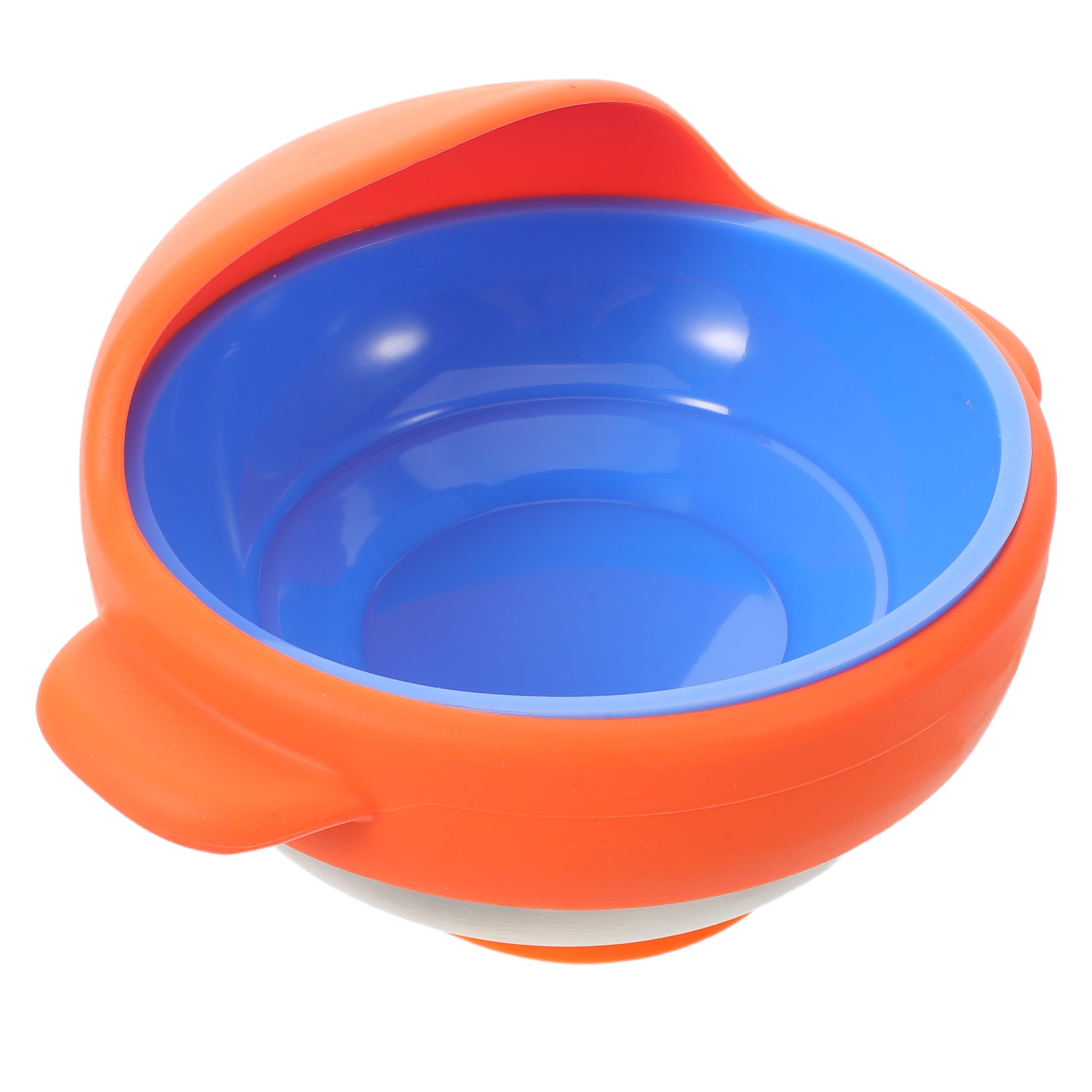 Ipetboom Ciotola per Pasti Stabile Base Ventosa in Silicone e Acciaio Inossidabile, Manici Ergonomici e Presa Confortevole, per Anziani e Disabili