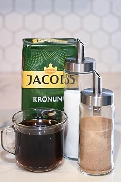 Neat Pour Sugar Dispenser, Shaker & Pourer - MODERN STYLE Brushed Nickel with Stainless Steel Lid, Dishwasher Safe for Sugar, Salt, Cocoa, Sprinkles. 8.4oz for coffee, tea, and baking (Pack of 1)