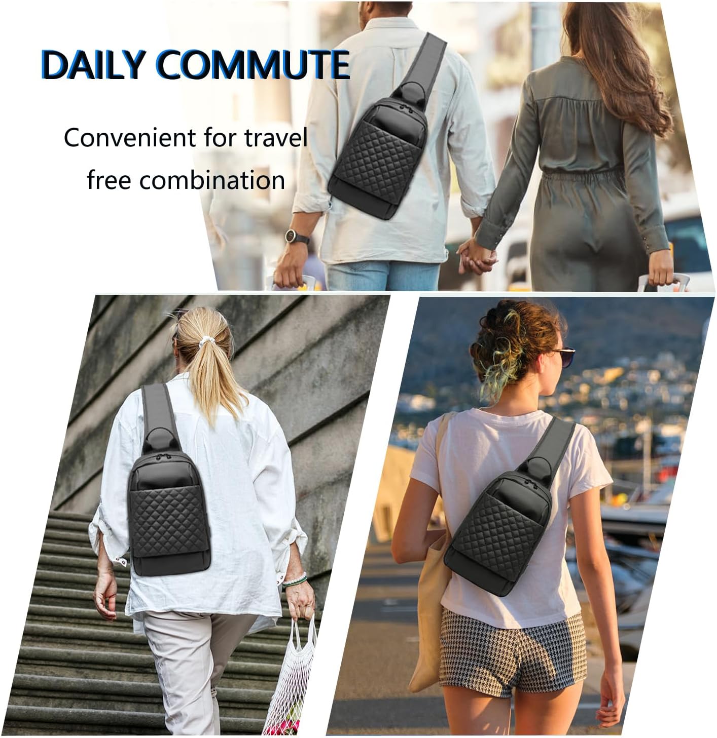 men's messenger backpack - waterproof travel bag with usb charging port, compact crossbody purse for commuting & hiking - Image 7