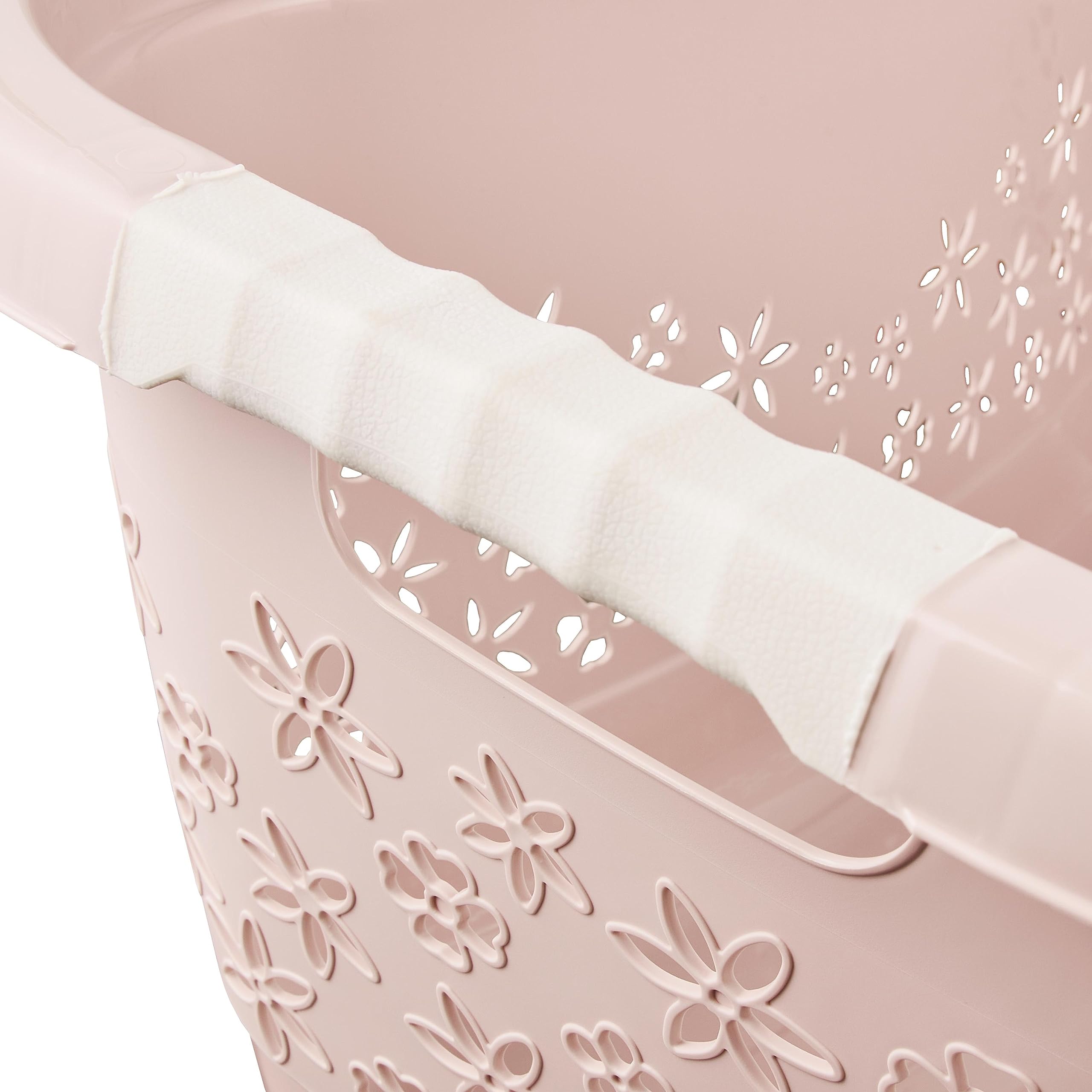 keeeper Cesta per il Bucato Ergonomica con Decorazione Permeabile all'Aria, Morbidi Manici Antiscivolo, 50 L, Lasse, Nordic Pink (Rosa)