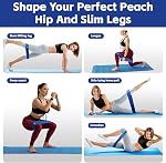 Resistance Bands for Working Out - 5 Exercise Bands Set with Workout Guide - Fabric Elastic Bands for Physical Therapy - Fitness Bands Ideal for Legs Hip Glute