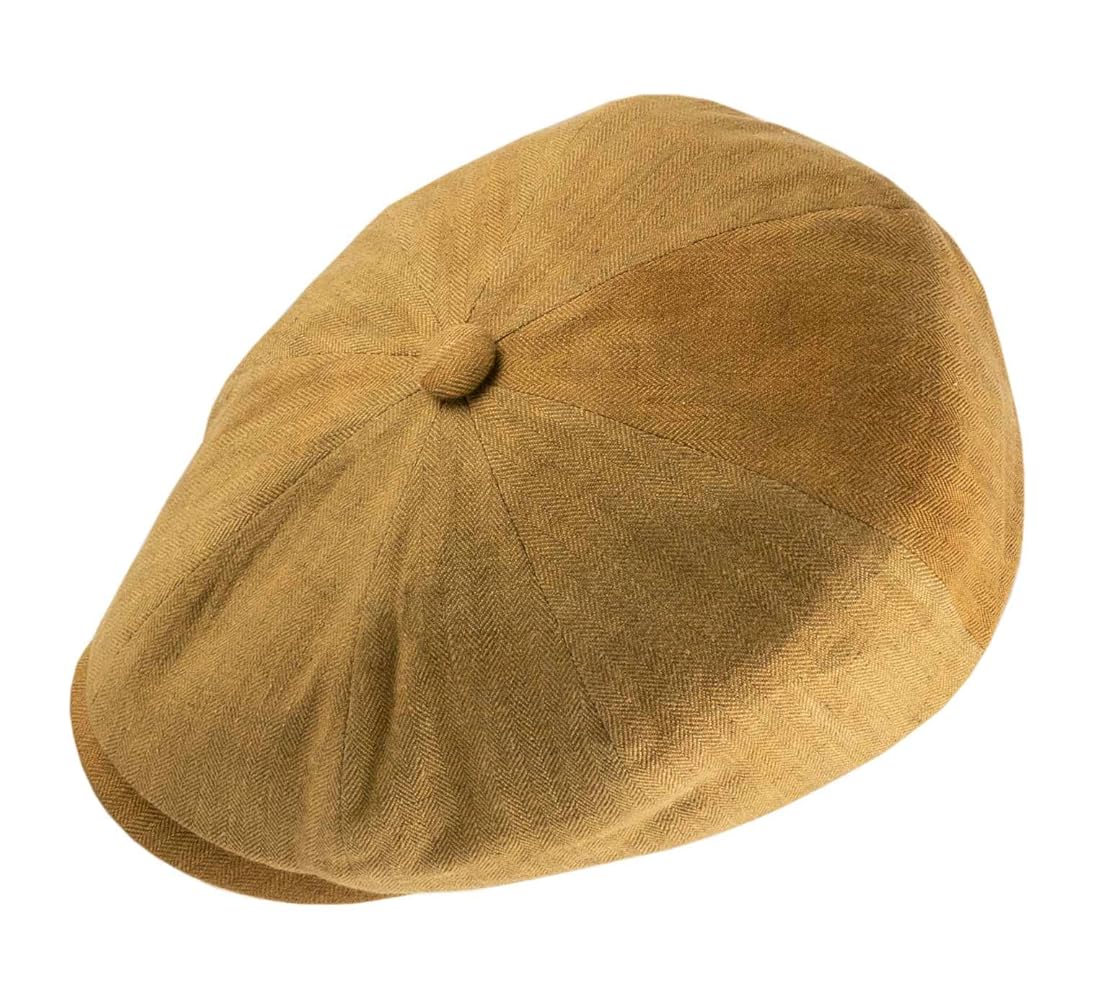 Alfonso D'Este Kioto Lino Newsboy Cap Size S at Amazon Men's