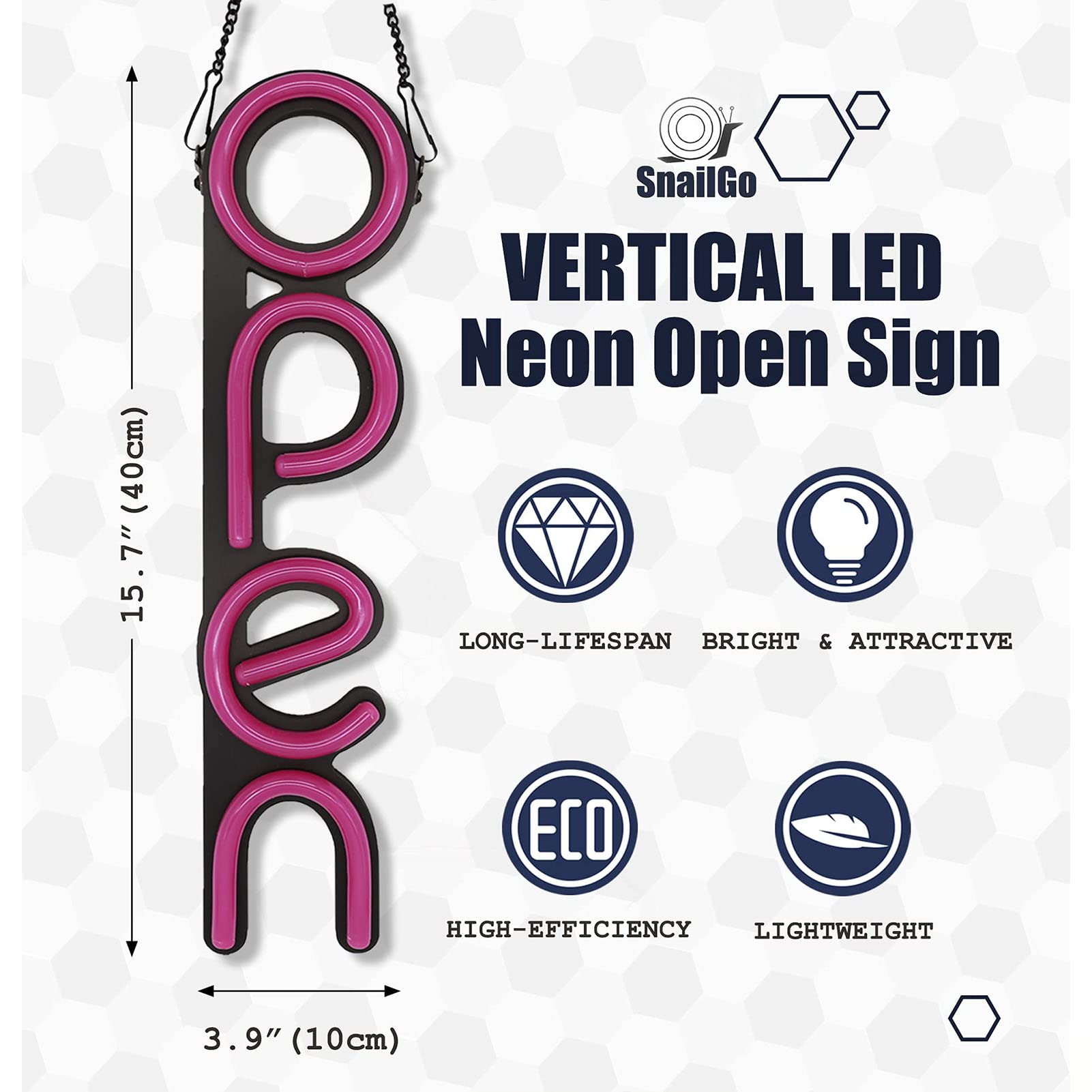LED Neon WE ARE Open Signs, 16''x 7.8'' Open Sign for Business, Ultra Bright Neon Open Sign Electric Light Up Sign for Stores, Bars, Restaurant, Shop, Wall Decor(Blue&Pink&Orange