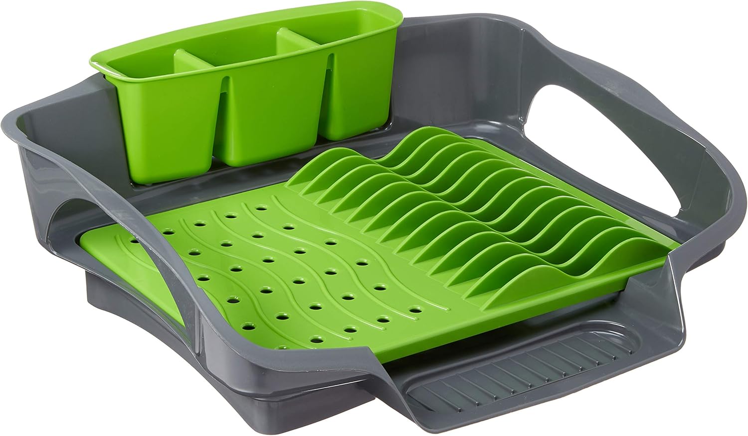 CreativeWare Ultimate, Grey/Green Dish Rack, 1 Home & Kitchen
