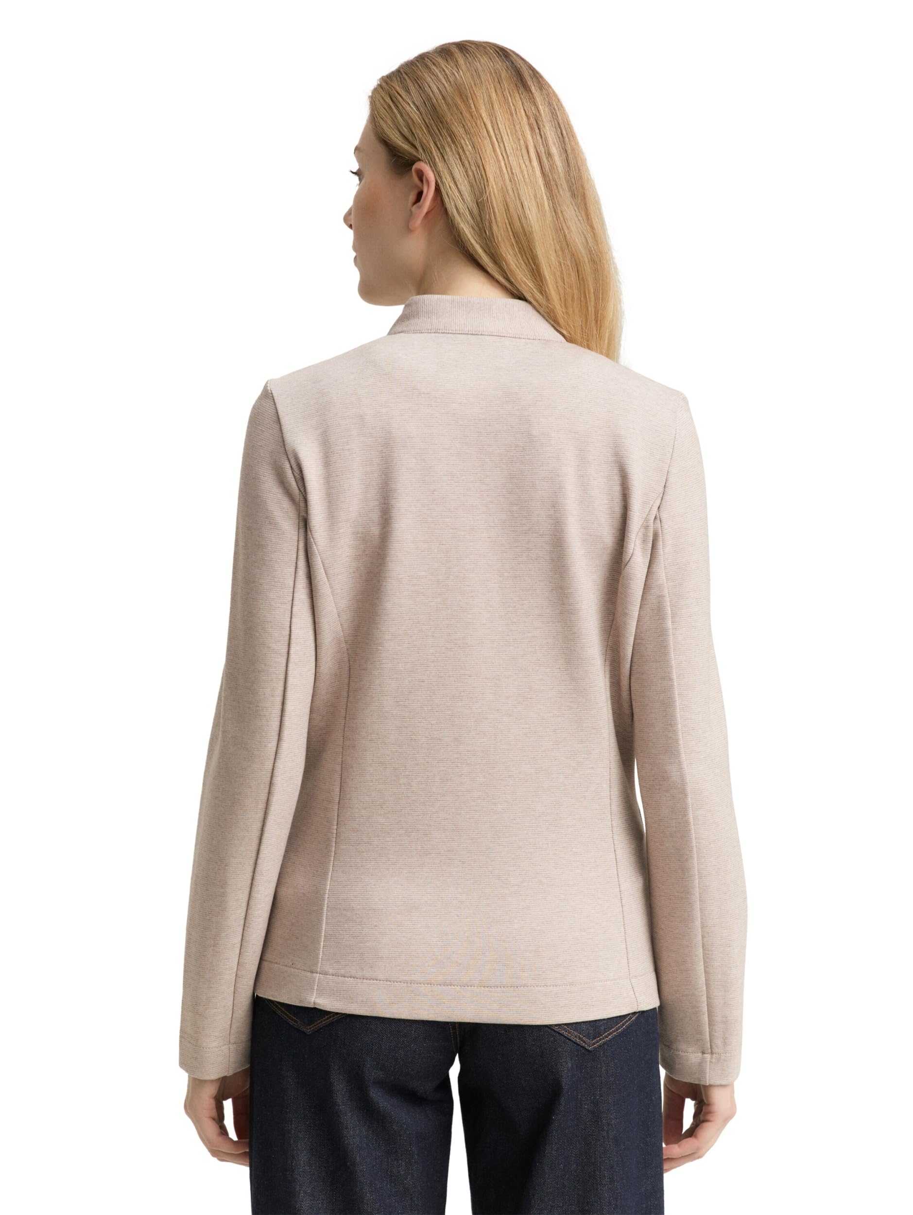 TOM TAILOR Damska marynarka, 38330 - Soft Taupe Melange, L