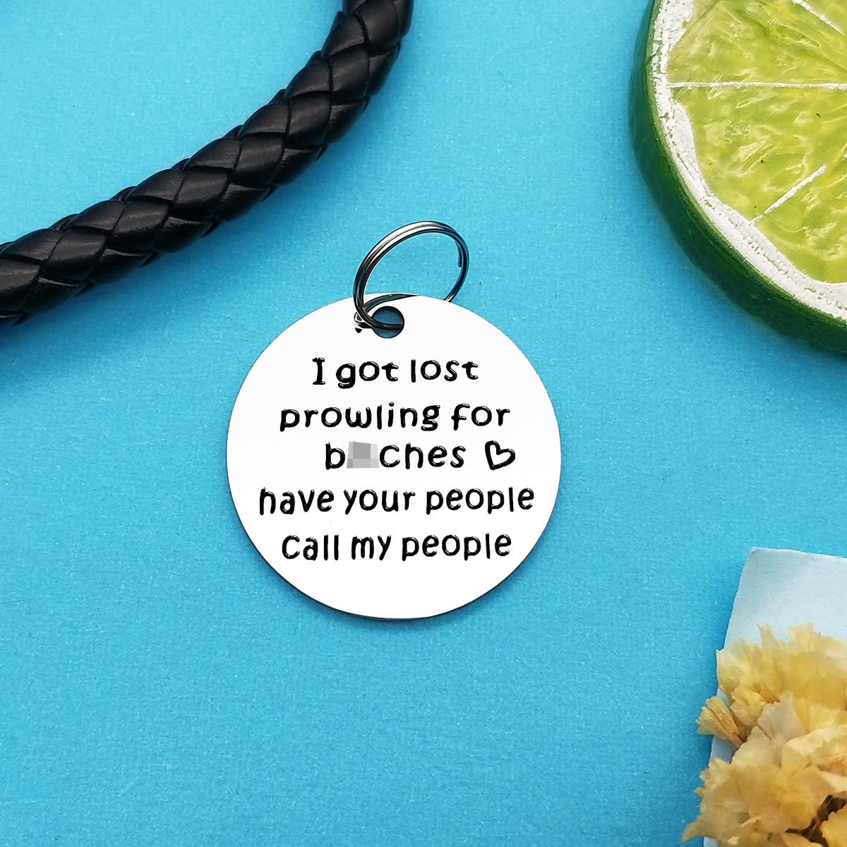 Divertida etiqueta de perro collar perro gato mascota etiqueta identificación dueño de mascota regalo I Got Lost Prowling Have Your People Call My People ID etiqueta para perro gato dueño de gatos