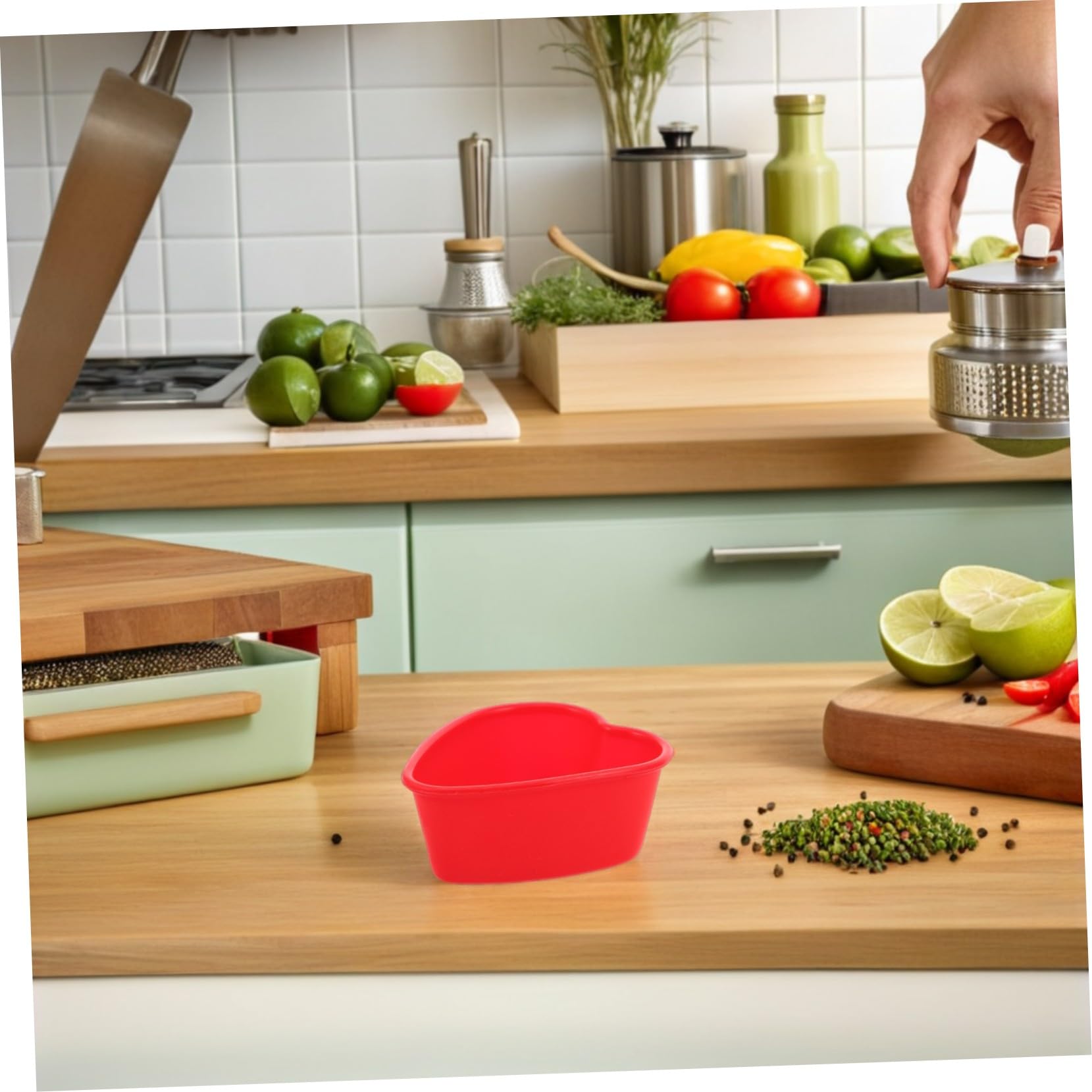 Toyvian 50pezzi Stampo in Silicone Forma di Cuore Teglie Antiaderenti per Cioccolatini Caramelle e Budini per Feste e Occasioni Speciali