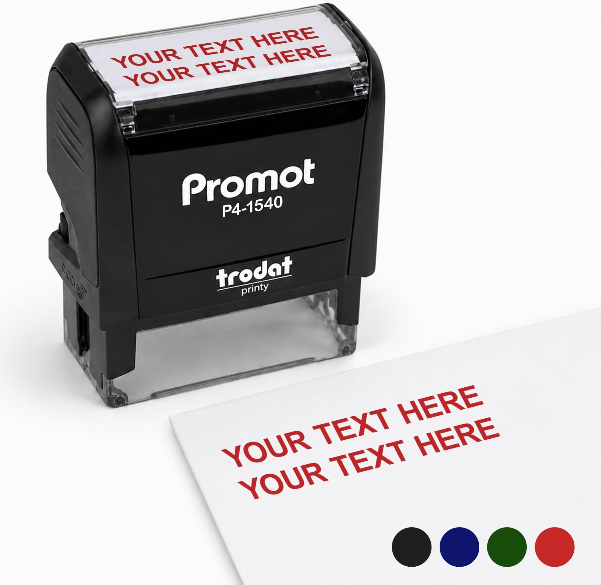 Self Inking 2 Line Custom Stamp - Personalized Name Stamp (Small) | Crisp & Consistent Impressions, Thousands of Clear Stampings, Fast One-Hand Operation, Built-In Self-Inking Mechanism