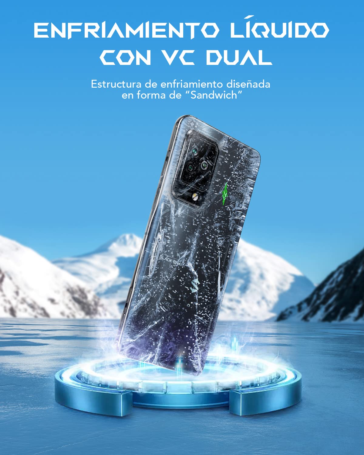 Black Shark 5 Pro [5G] Gaming Smartphone 8+128GB, 6,67" Display E-Sports a 144Hz, Snapdragon 8 Gen 1, Fotocamera 108MP, Batteria 4650 mAh, LPDDR5+UFS3.1 (Versione Globale) (Nero Stellare)