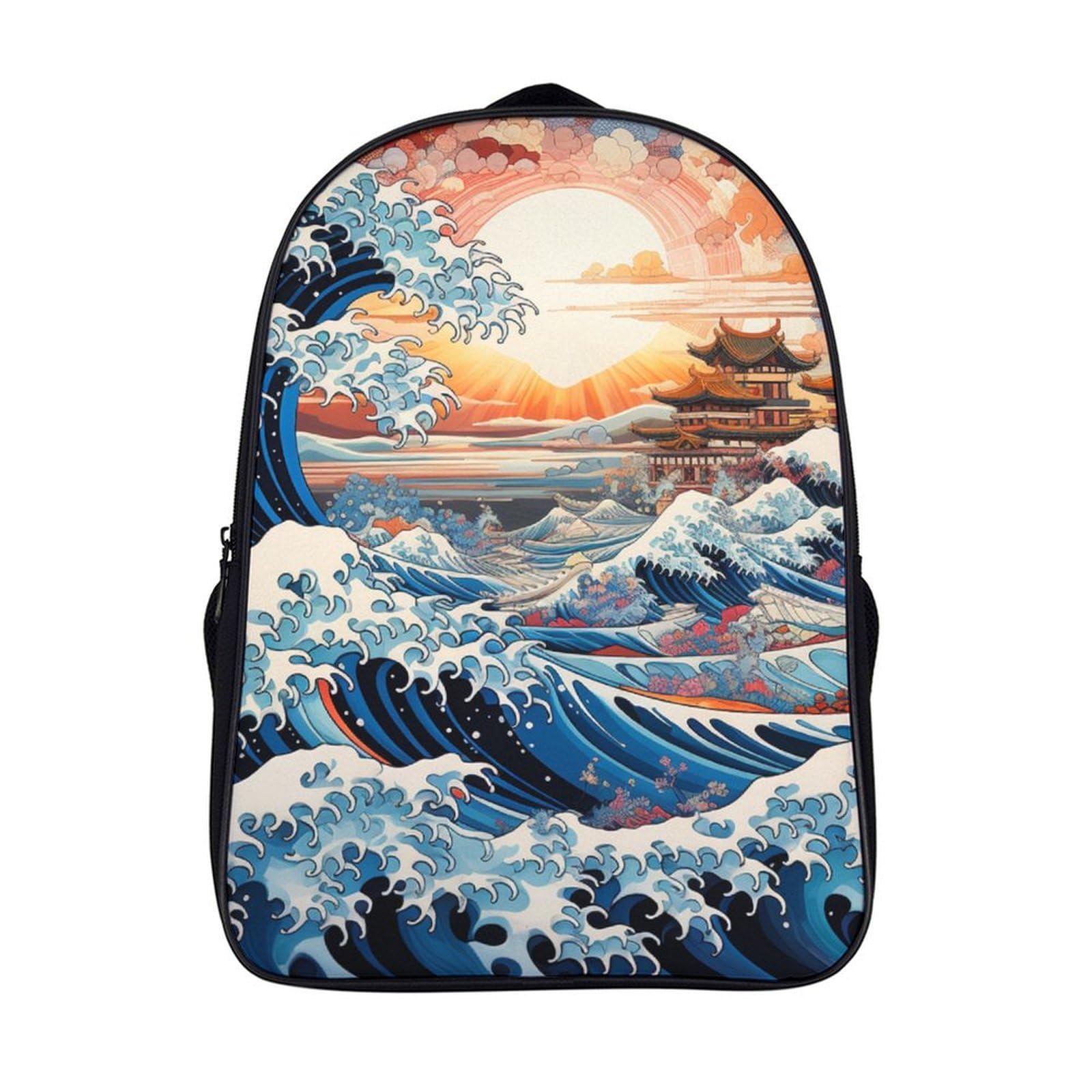 Asphzxxl Ocean Wave Mochilas Mochila Escolar Para Niños Mochila Escolar Mochila Escolar De Dibujos Animados En 3D De Game Para Niños Estudiantes De Primaria Y Secundaria De 40x28x16cm