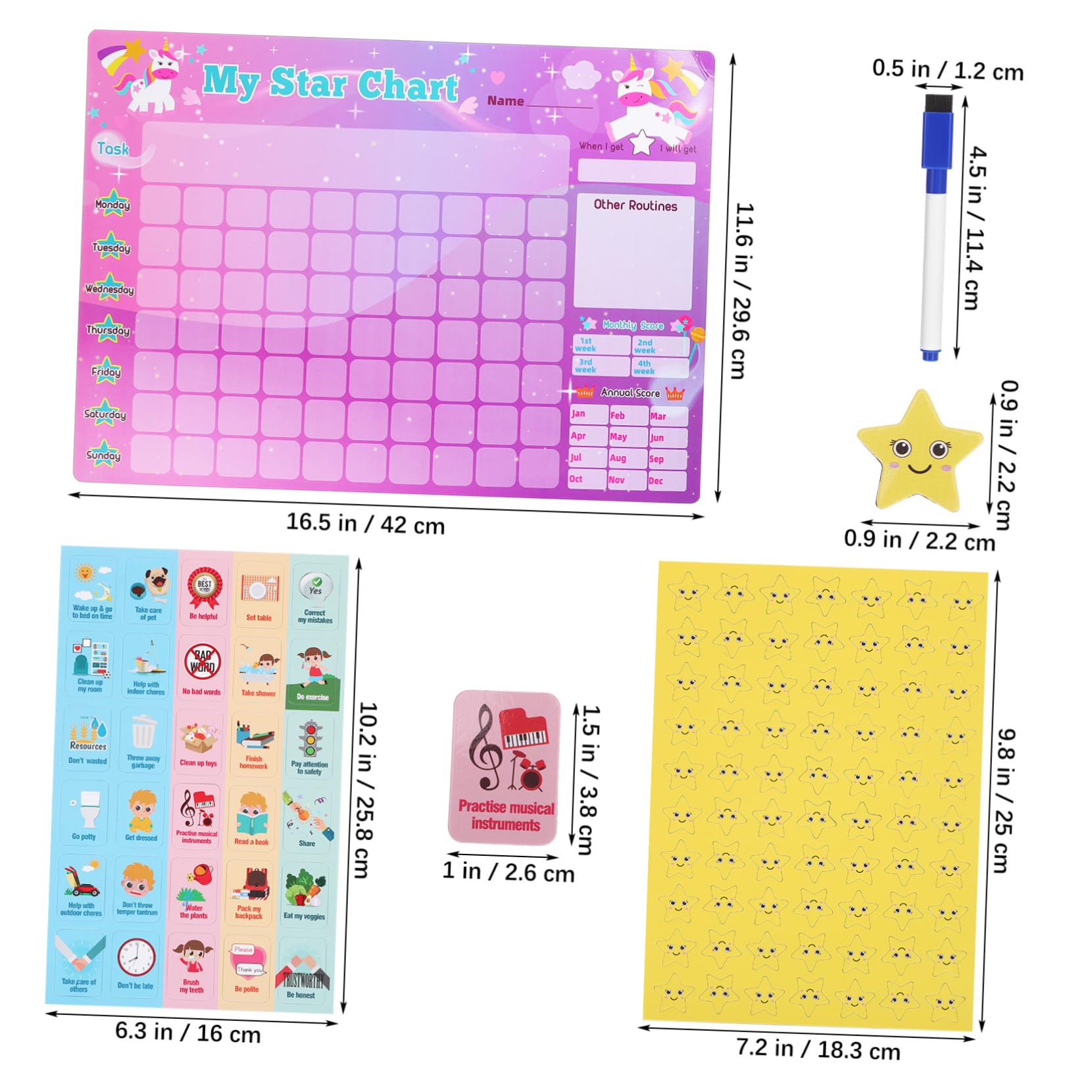 Tabla de Recompensas Magnética 1 Juego de Plástico para Niños | Decoracion Colegio, Tareas y Recompensas, Tabla Rutinas Niño Niña, Planificador Mensual Magnetico Nevera