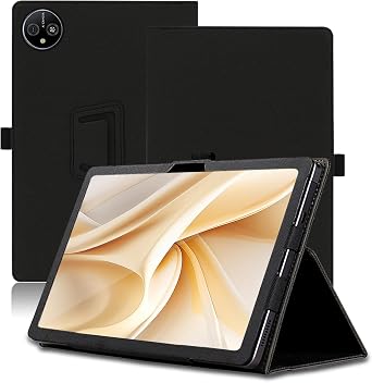 Case for Ulefone Tab A11 Pro 11 inch, Ulefone Tab A11 Pro Tablet Case, Folding Stand Protective Cover with Pencil Holder and Wrist Strap, Full Protection. Black