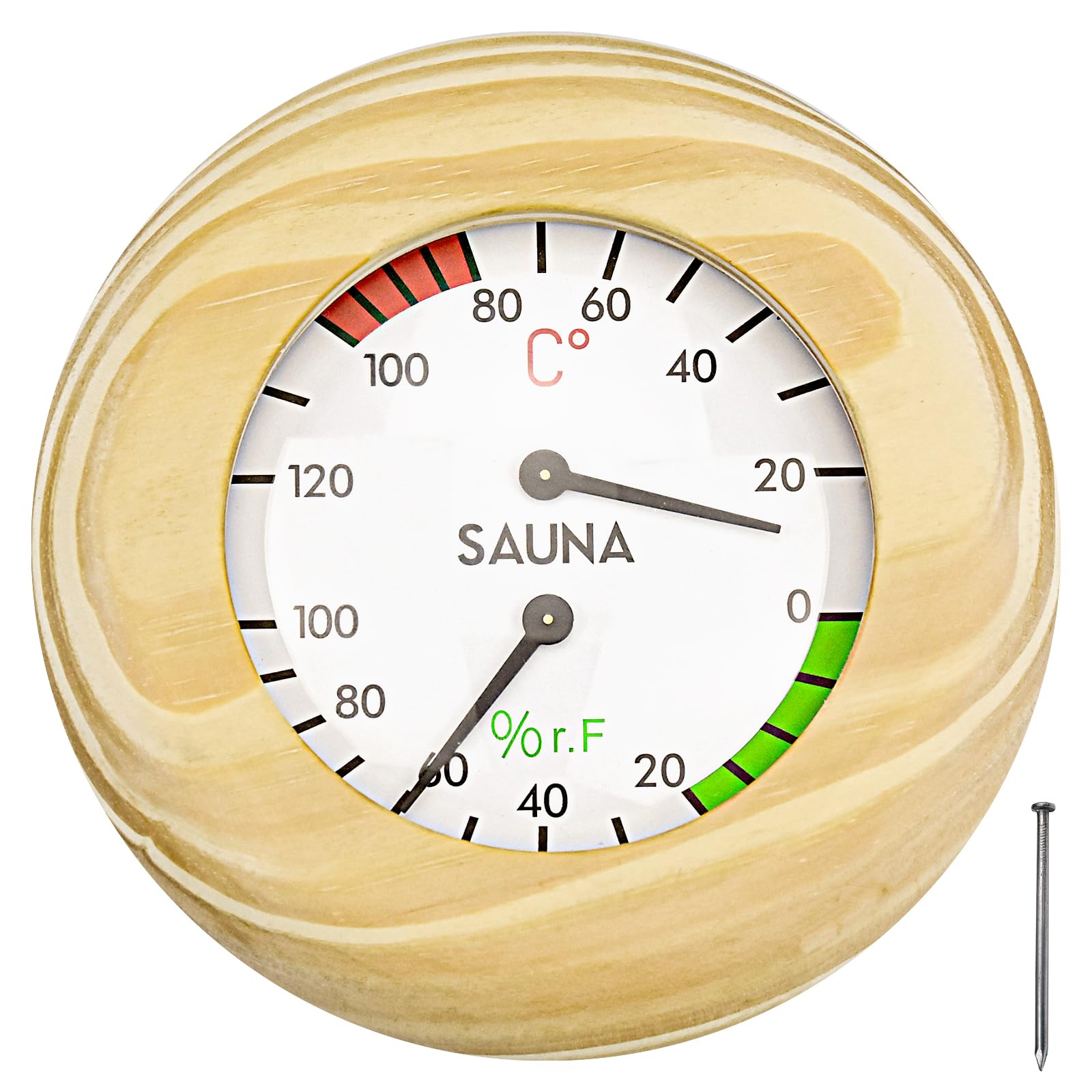 Thermomètre de sauna hygromètre [fonction 2 en 1]